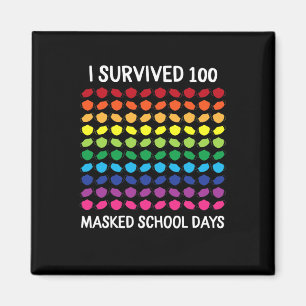 Íman Sobreviveram 100 Dias Escolares Mascarados 100º Di