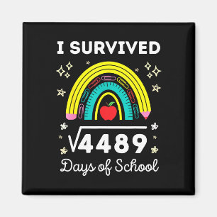 Íman Sobrevivi 67 Dias De Escola Estudante Quadrado Ful