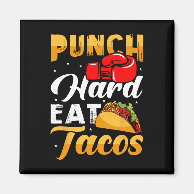 Íman Socar Vem Comer Tacos - Boxe Kickboxing Kickboxer (Frente)