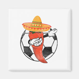 Íman Soccer Byll Dabbing Pepper Quente Cinco Chili Mexi
