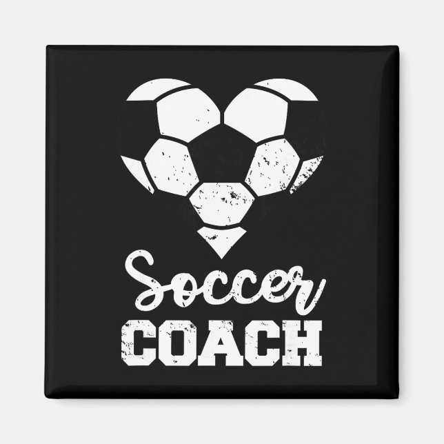 Íman Soccer Coach Heart Funny Soccer Player  (Frente)