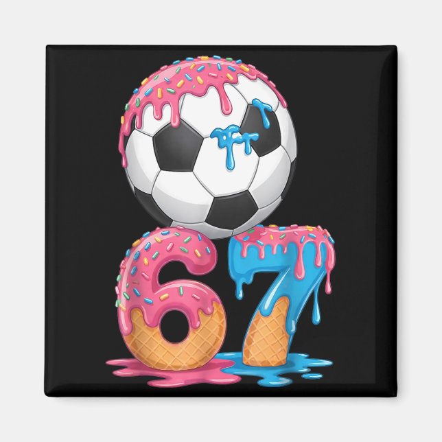 Íman Soccer Drip Number 67 Boys Soccer Player 67  (Frente)