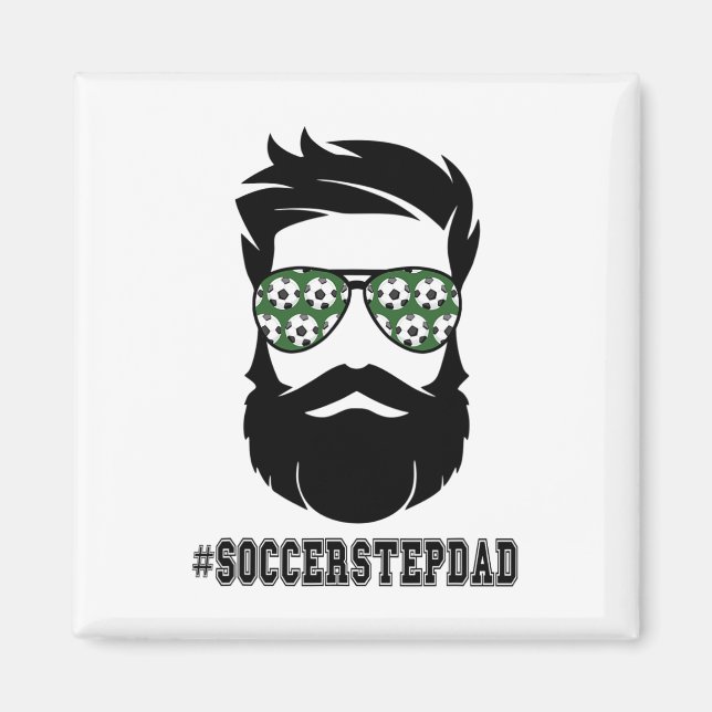 Íman Soccer Stepdad Com Pai Da Barba Passo Padre Ste (Frente)
