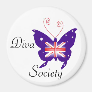 Íman Sociedade britânica da borboleta da diva