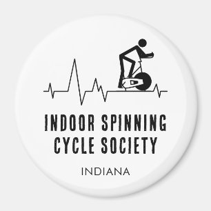 Íman Sociedade de Ciclismo Indoor Personalizado Coração