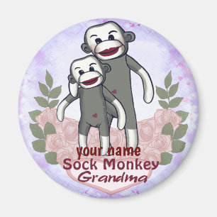 Íman Sock Monkey Avó