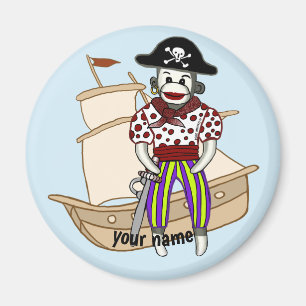 Íman Sock Monkey Pirate