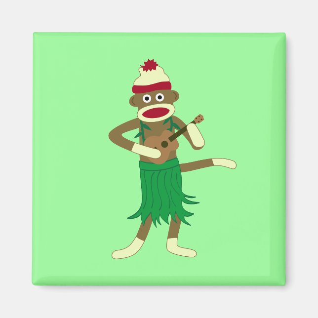 Íman Sock Monkey Ukulele (Frente)