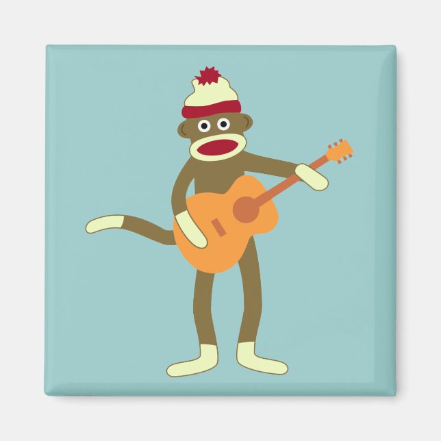 Íman Sock Monkey - Violão Acústico (Frente)