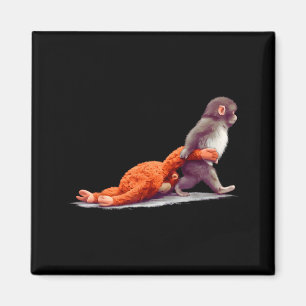 Íman Soco de macaco bebê gráfico pequeno soco grande am