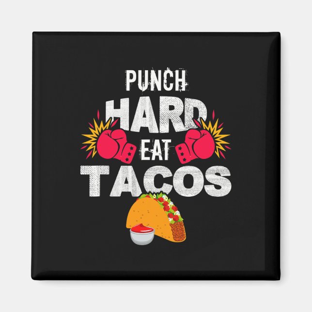 Íman Soco Forte Coma Tacos Boxe Kickboxing Kickboxer T (Frente)