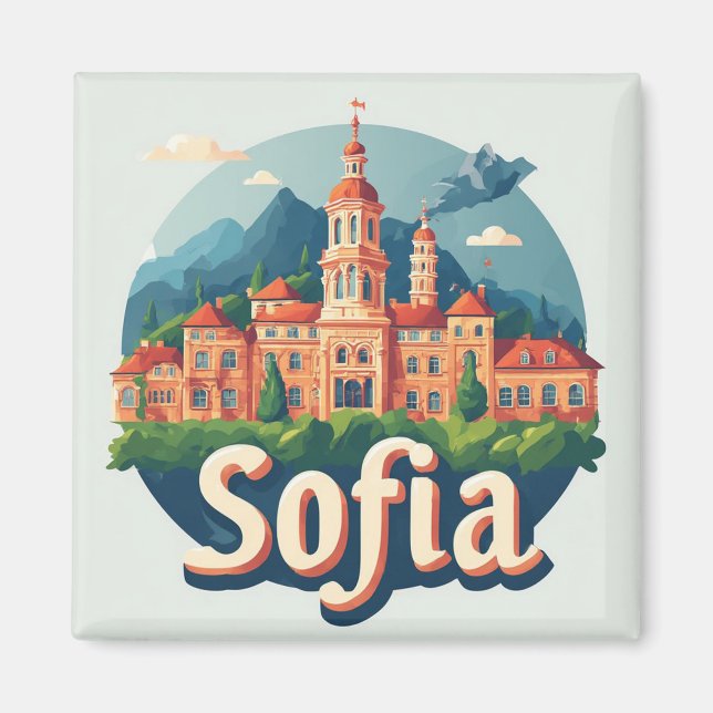 Íman Sofia Bulgária Cidade Viagem Presente Memória 🗺️ (Frente)