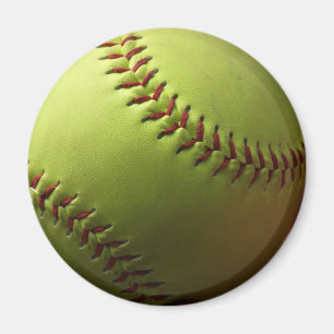 Íman Softball amarelo mini