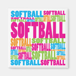 Íman Softball colorido