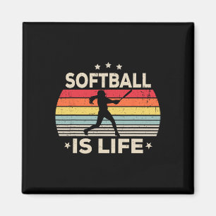 Íman Softball É A Vida Meninas Mulheres Crianças Softba