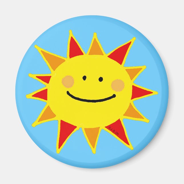 Íman Sol amarelo (Frente)