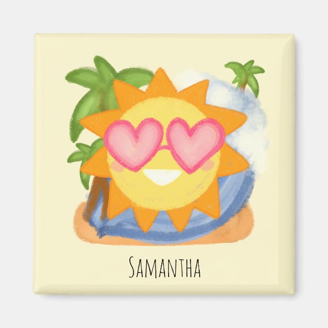 Íman Sol de Férias de Relaxamento de Verão (Frente)