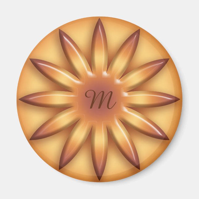 Íman Sol. Elemento de gradiente geométrico. Monograma. (Frente)