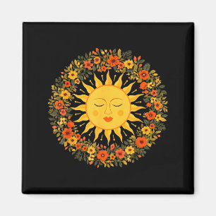 Íman Sol Espiritual Boho Fofo Boêmio Celestial Hippie 