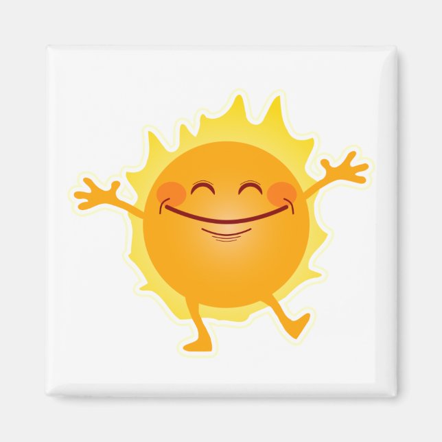 Íman Sol Feliz, Sol, Solstício de Verão (Frente)