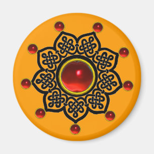 Íman SOL GÓTICO Rubi Vermelho,Amarelo