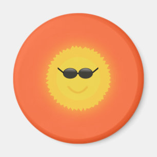 Íman Sol legal com óculos de sol em um dia ensolarado
