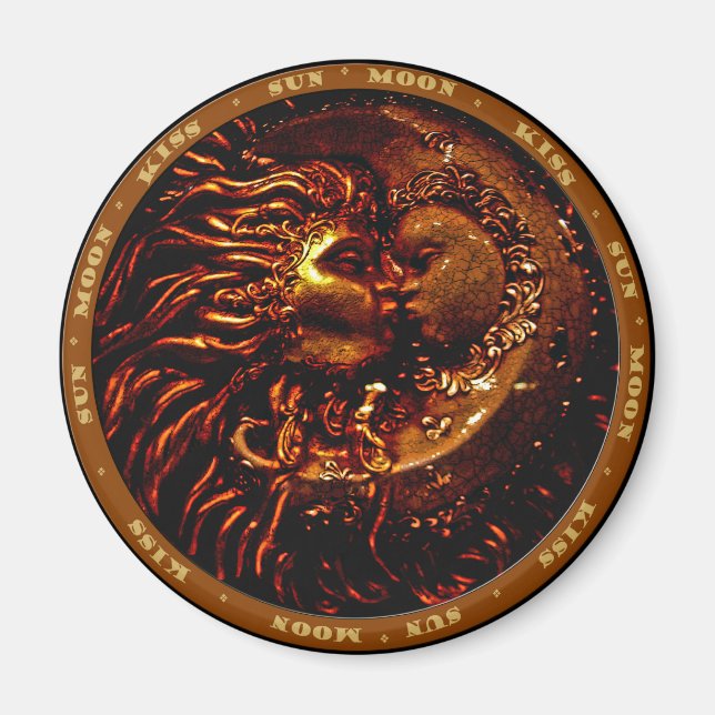 Íman Sol,Lua,Presentes de Beijo (Frente)