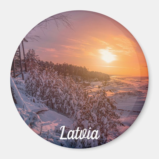 Íman Sol por cima do ímã da costa da neve (Frente)