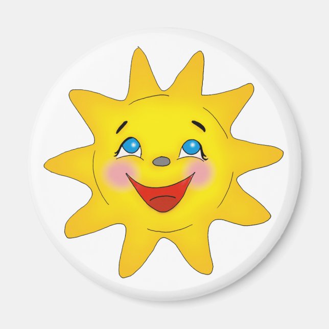Íman Sol Sorridente e bonito (Frente)