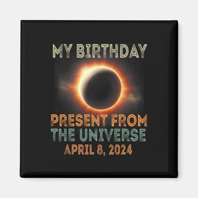 Íman Solar Eclipse 2024 Aniversário Presente 4.8.24 Tot (Frente)