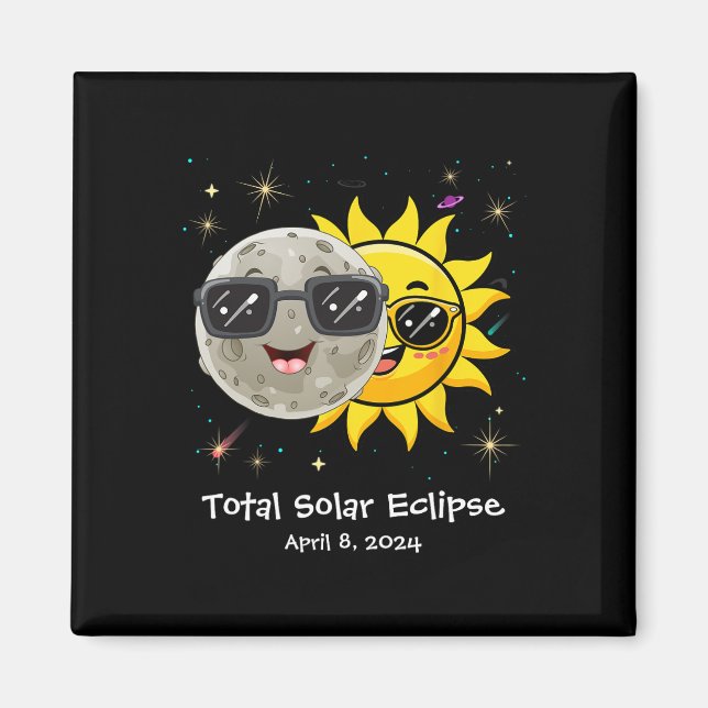 Íman Solar Eclipse 2024 Cute Solar Eclipse Kids Boys Gi (Frente)