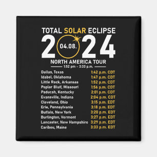 Íman Solar Eclipse 2024 Estado Turnê na América do Nort