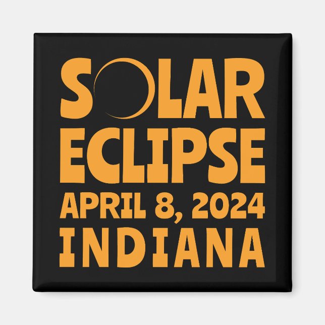 Íman Solar Eclipse 2024 Indiana (Frente)