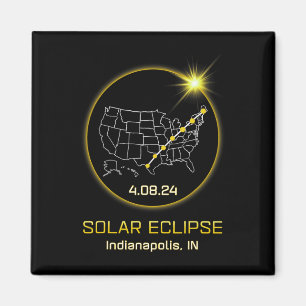 Íman Solar Eclipse 2024 Indianápolis Em Indiana Totalit