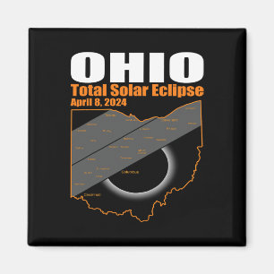 Íman Solar Eclipse 2024 State Ohio Map Total Solar Ecli