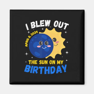 Íman Solar Eclipse 4.08.24 Aniversário Engraçado Totali