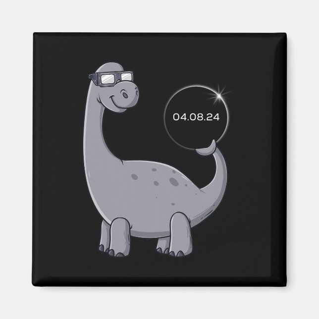 Íman Solar Eclipse Dino 04.08.2024 Diversão Toddler Boy (Frente)