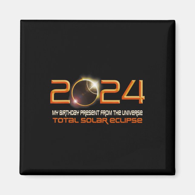 Íman Solar Eclipse Meu Aniversário Presente Dos Univers (Frente)