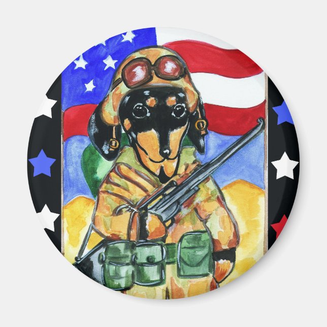 Íman Soldado Dachshund (Frente)