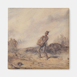 Íman Soldado ferido após a batalha (cena de guerra)