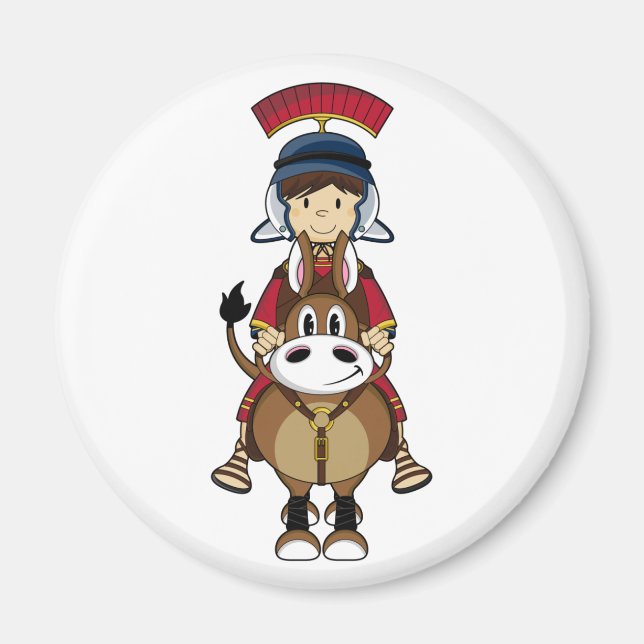 Íman Soldado romano e ímã de cavalos (Frente)