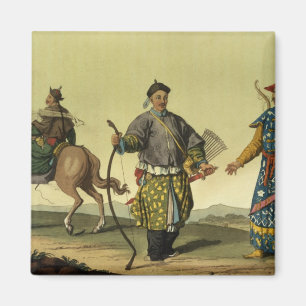 Íman Soldados das bandeiras do Mongolian oito do milita