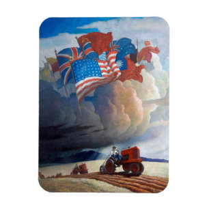Íman Soldados do Solo por Newell Convers Wyeth