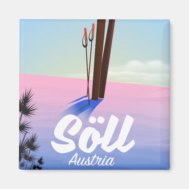 Íman Söll, poster de viagens de Esqui da Áustria (Frente)