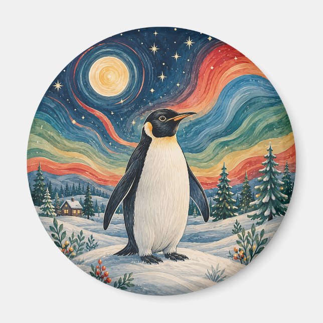Íman Solstício de Inverno do Pinguim Celestial (Frente)