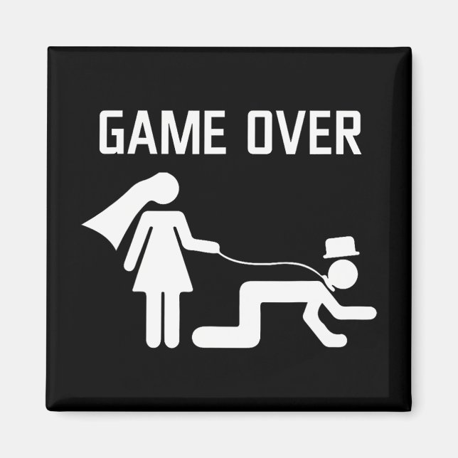 Íman Solteiro De Casamento De Noiva Engraçado Bachelore (Frente)