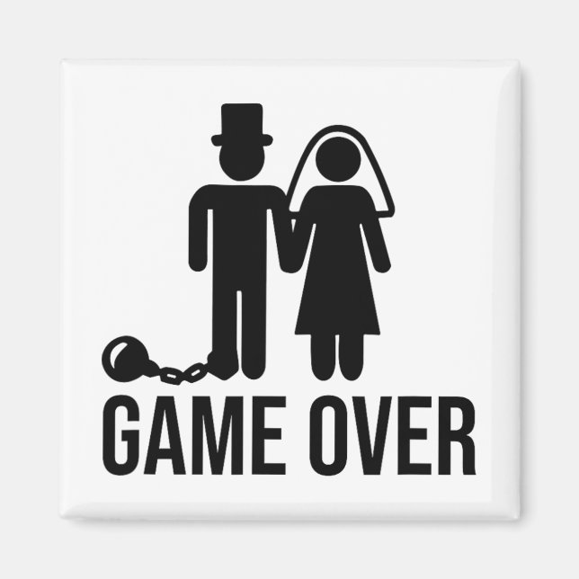Íman Solteiro De Casamento De Noiva Engraçado Bachelore (Frente)