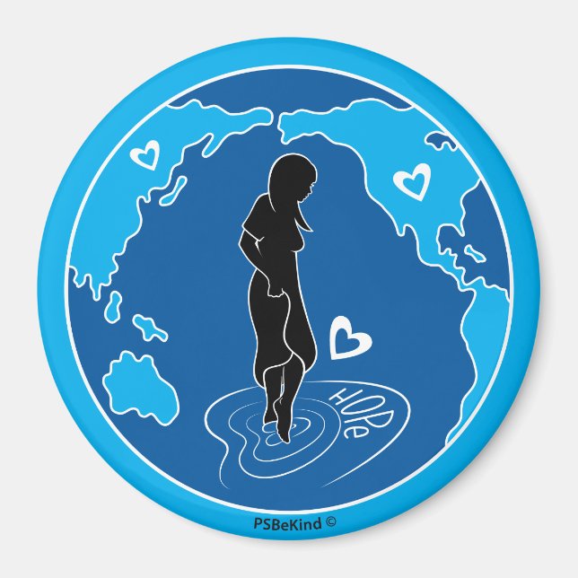 Íman Soluções pacíficas_Round Magnet 3" (Frente)