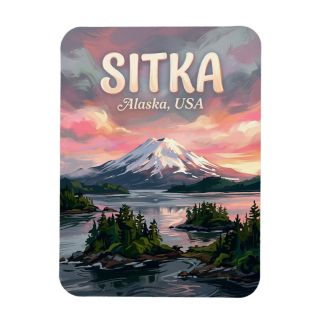 Íman Som de Sitka Alasca Viagens (Vertical)
