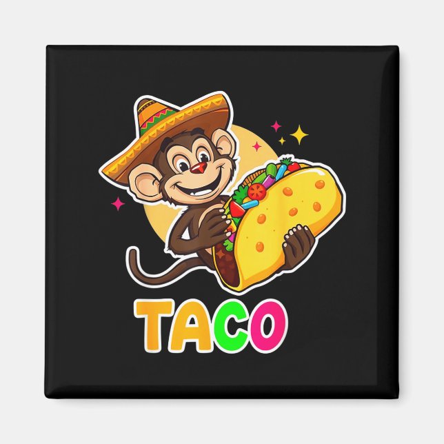 Íman sombrero de macaco mexicano taco el squatcho diver (Frente)